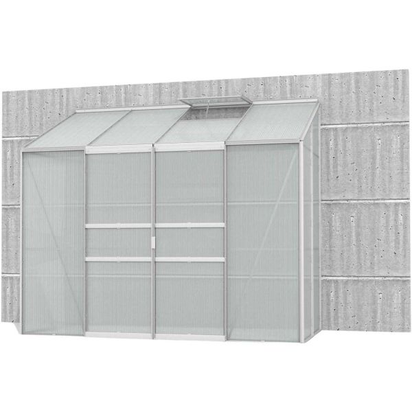 Serre de jardin en polycarbonate 4 mm et aluminium anodisé Ida