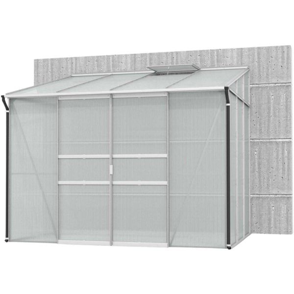 Serre de jardin en polycarbonate 4 mm et aluminium anodisé Ida