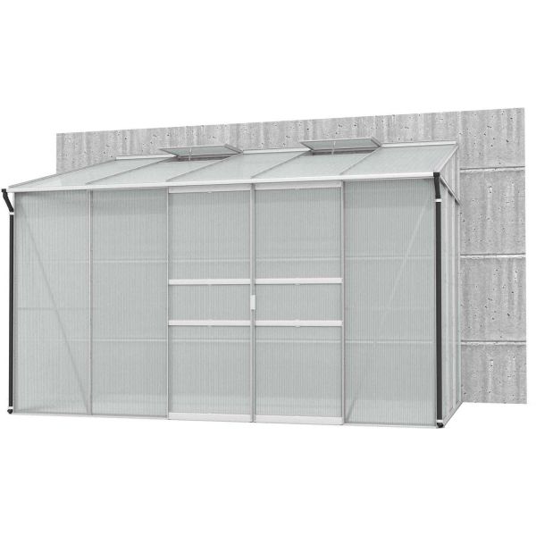 Serre de jardin en polycarbonate 4 mm et aluminium anodisé Ida