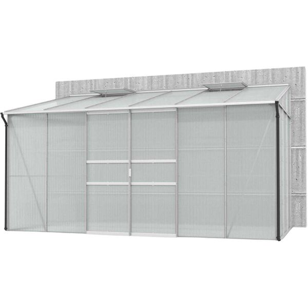 Serre de jardin en polycarbonate 4 mm et aluminium anodisé Ida