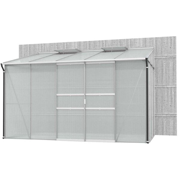 Serre de jardin en polycarbonate 6 mm et aluminium anodisé Ida