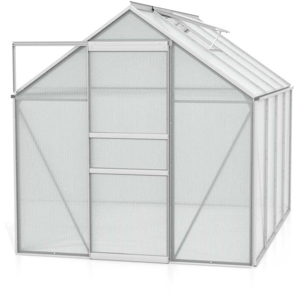 Serre de jardin en polycarbonate 4 mm et aluminium anodisé Venus