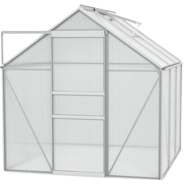 Serre de jardin en polycarbonate 6 mm et aluminium anodisé Venus