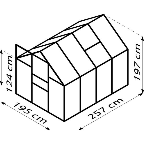 Serre de jardin en polycarbonate 4 mm et aluminium anodisé Venus - VIT-0102