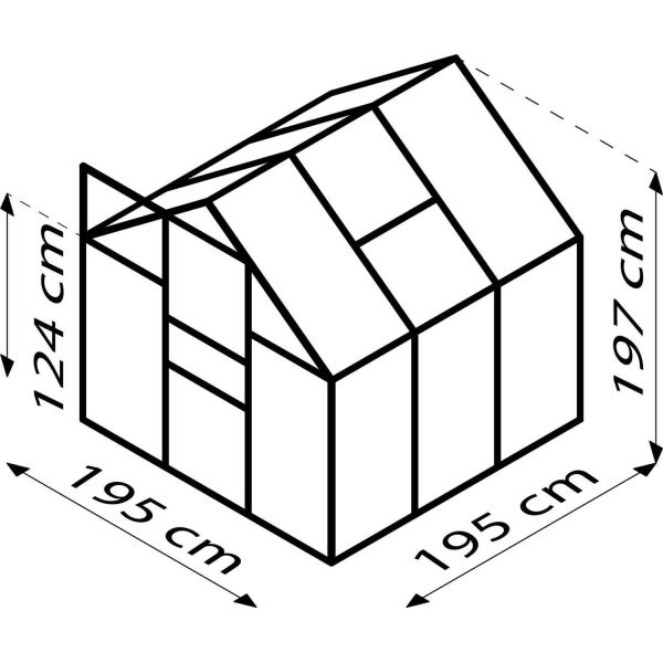 Serre de jardin en polycarbonate 4 mm et aluminium anodisé Venus - VIT-0101