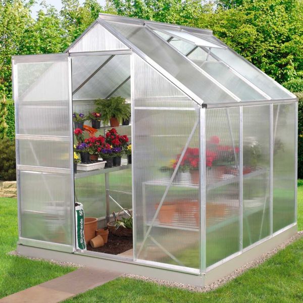 Serre de jardin en polycarbonate 4 mm et aluminium anodisé Venus - 5