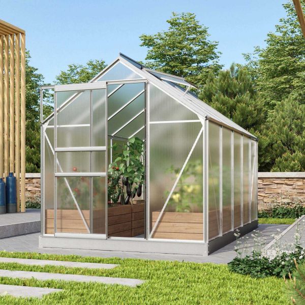 Serre de jardin en polycarbonate 4 mm et aluminium anodisé Venus - VITAVIA