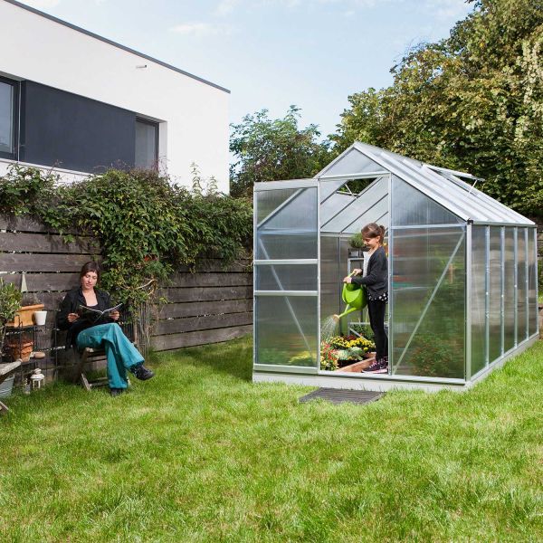 Serre de jardin en polycarbonate 4 mm et aluminium anodisé Venus - 5