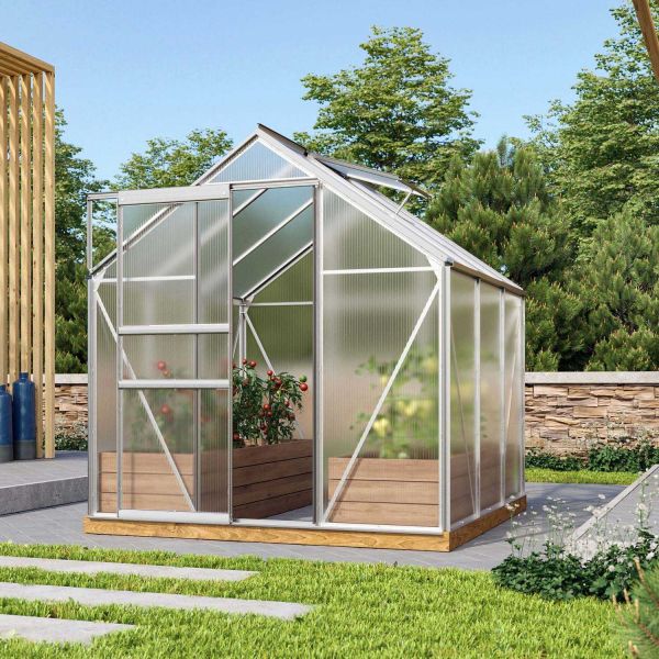 Serre de jardin en polycarbonate 6 mm et aluminium anodisé Venus - 719