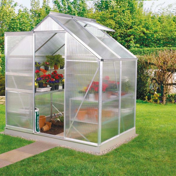 Serre de jardin en polycarbonate 4 mm et aluminium anodisé Venus - 5