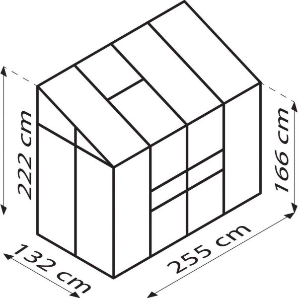 Serre de jardin en polycarbonate 4 mm et aluminium noir Ida - VIT-0220