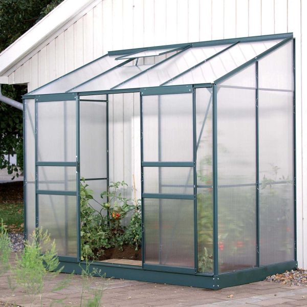 Serre de jardin en polycarbonate 4 mm et aluminium vert emeraude Ida - 819