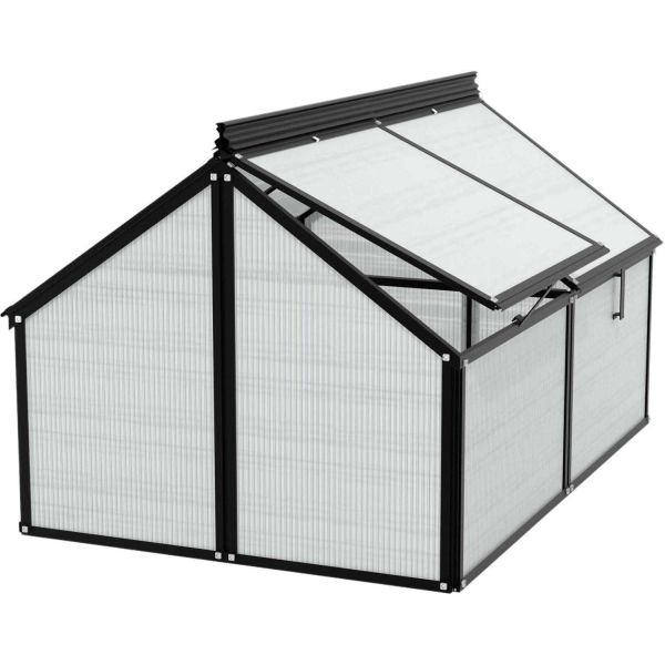 Serre potagère en polycarbonate 4 mm et aluminium Gaia Jumbo