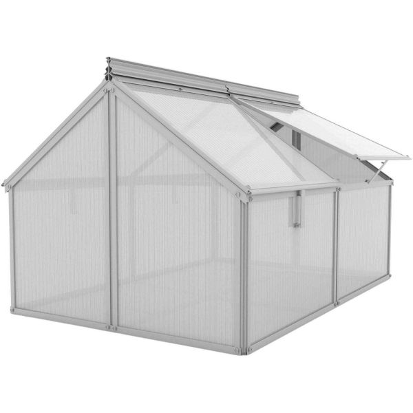 Serre potagère en polycarbonate 4 mm et aluminium Gaia Jumbo