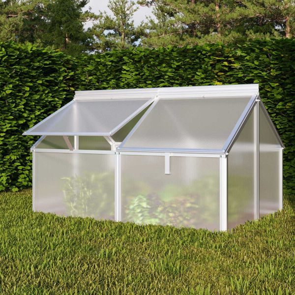 Serre potagère en polycarbonate 4 mm et aluminium Gaia Jumbo - 5