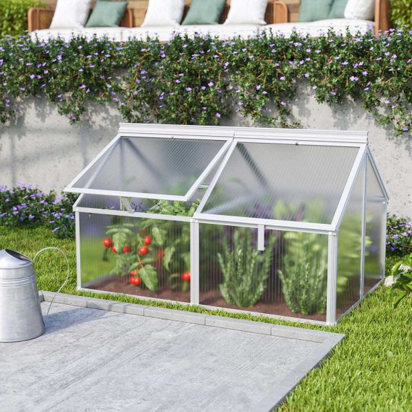 Serre potagère en polycarbonate 4 mm et aluminium Gaia Jumbo - VITAVIA