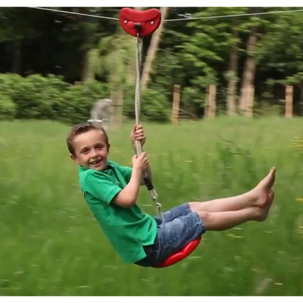 ALIZE - Tyrolienne pour enfants de 30m avec balançoire disque