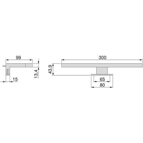 Spot LED pour miroir de salle de bain Virgo - EMU-0340