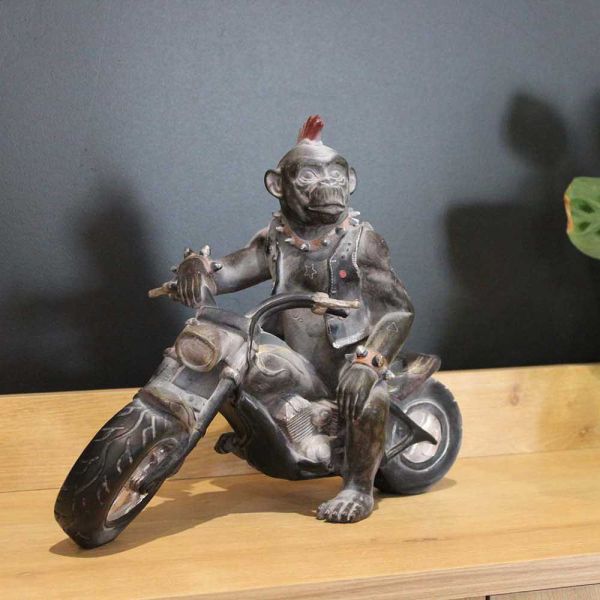 Statuette animal motard en polyrésine - DRI-0120