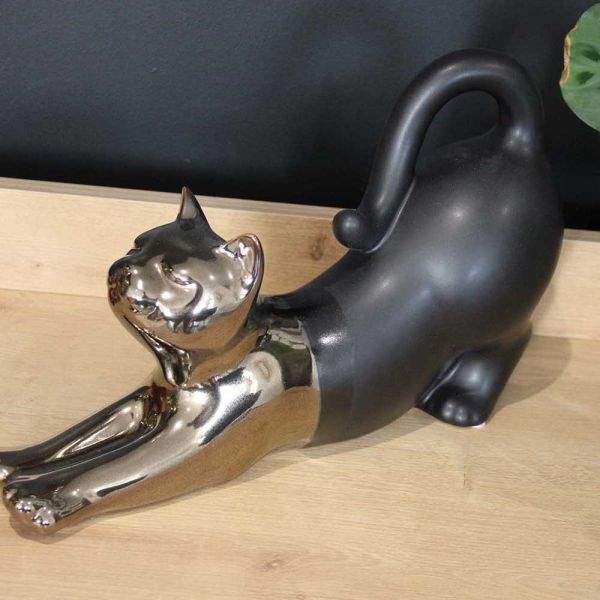 Statuette chat allongé en céramique Zoya - 62,90