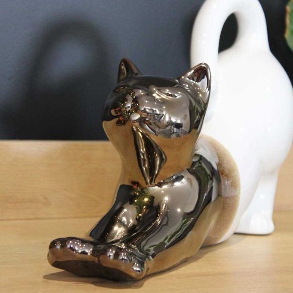 Statuette chat allongé en céramique Zoya - 52,90