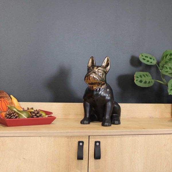 Statuette chien bouledogue en céramique Zoya - DRI-0104