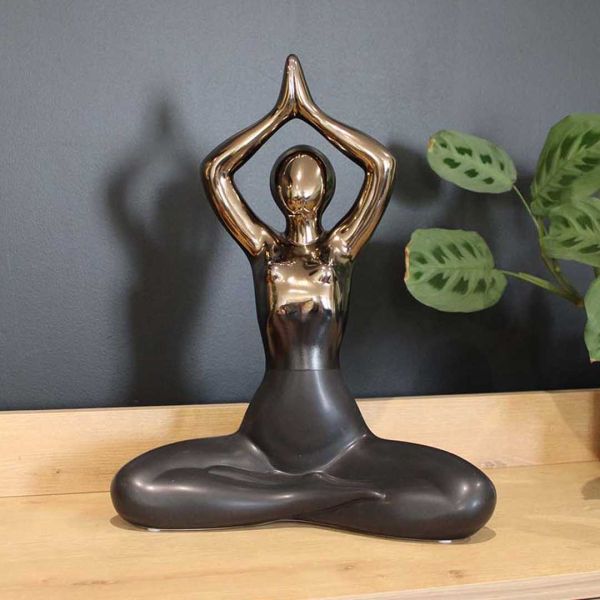 Statuette yoga en céramique Zoya - DRI-0102