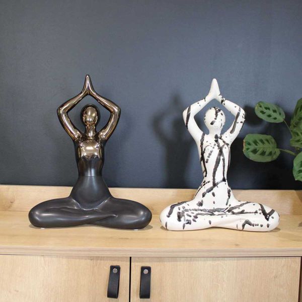 Statuette yoga en céramique Zoya - 7