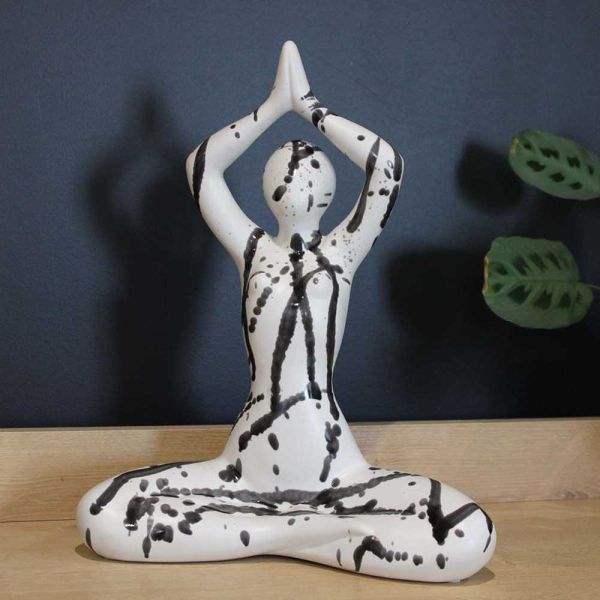 Statuette yoga en céramique Zoya  splash - DRI-0103