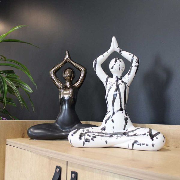 Statuette yoga en céramique Zoya  splash - 7