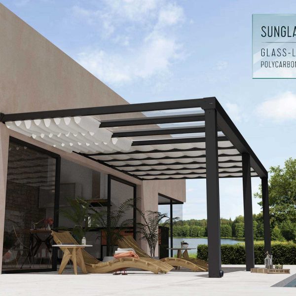 Stores de toit pour pergola effet lin Stockholm - Canopia by Palram