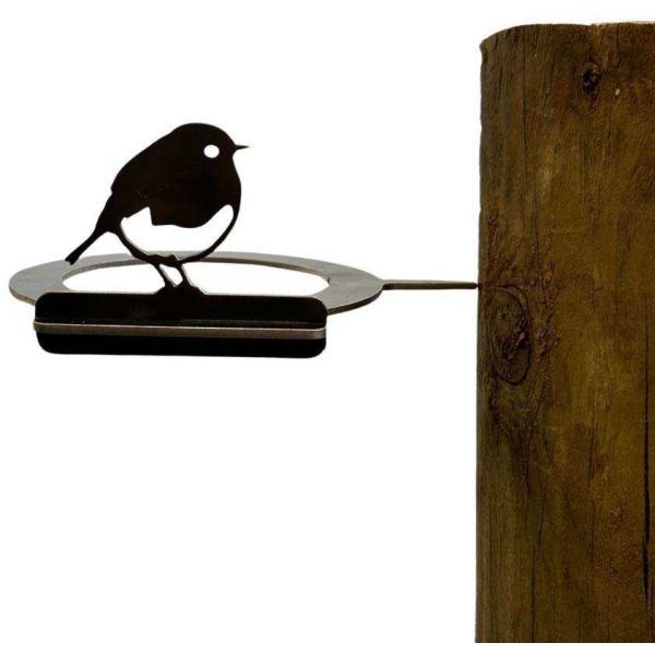 Support pour bol mangeoire en acier corten Bird