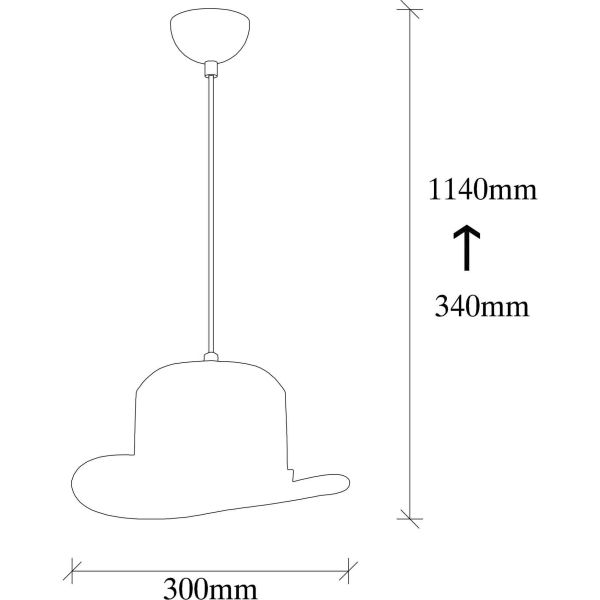 Suspension chapeau haut de forme en métal Sivani - ASI-1265