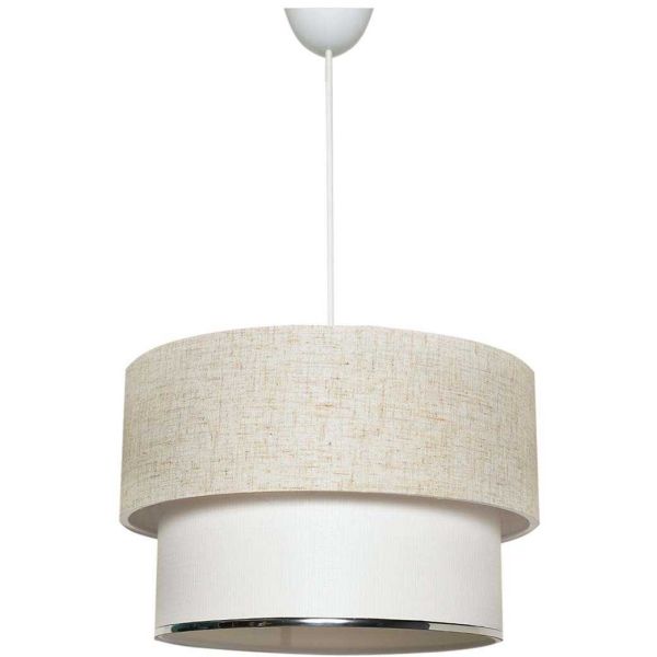 Suspension moderne beige en coton Naia