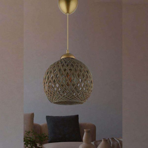 Suspension en plastique et coton chandelier - HANAH HOME