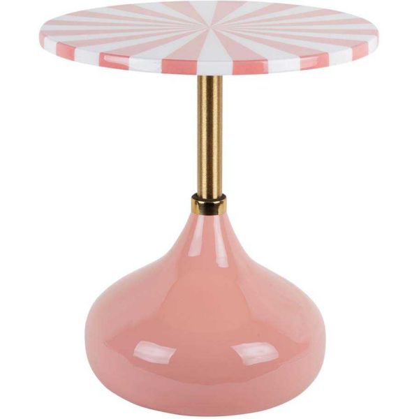 Table d'appoint en métal Candy Swirl