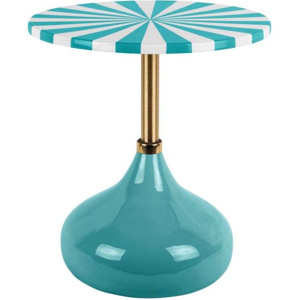 Table d'appoint en métal Candy Swirl