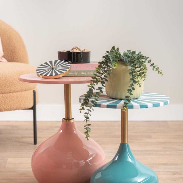 Table d'appoint en métal Candy Swirl - LEITMOTIV