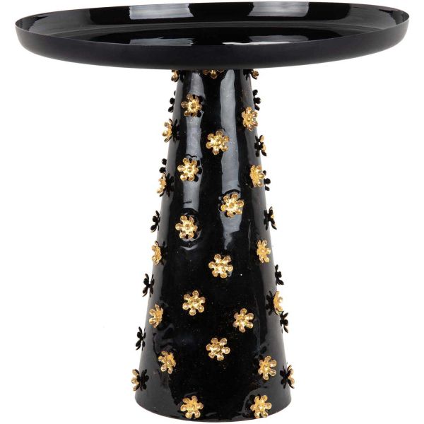 Table d'appoint en métal Golden Flowers