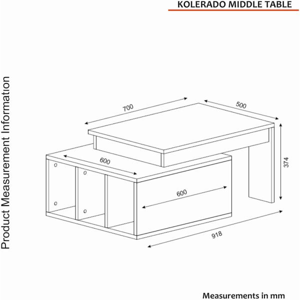 Table basse en aggloméré Kolarado - ASI-0426