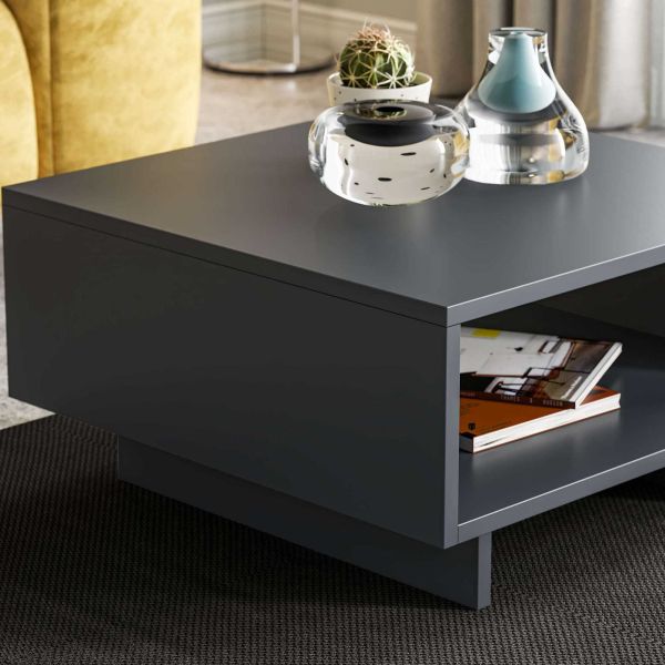 Table basse en aggloméré anthracite Hola - 5