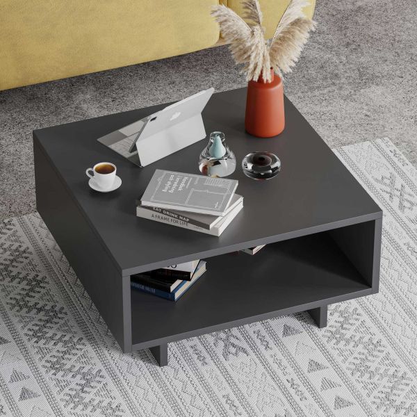 Table basse en aggloméré anthracite Hola - 7