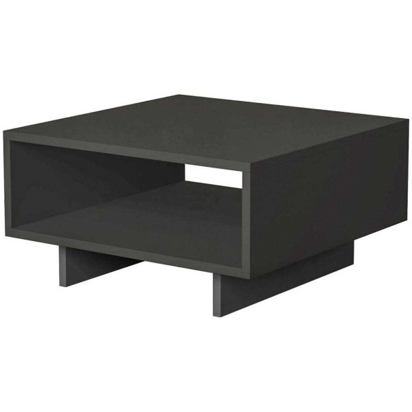 Table basse en aggloméré anthracite Hola