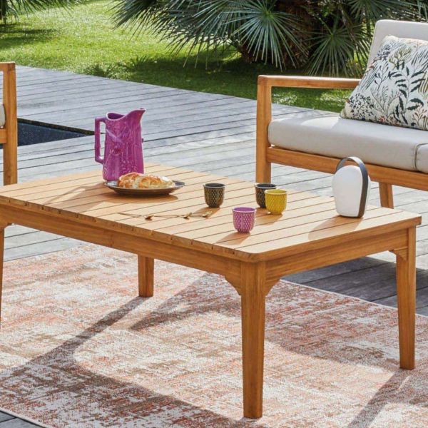 Table basse de jardin en teck Murcia - PROLOISIRS