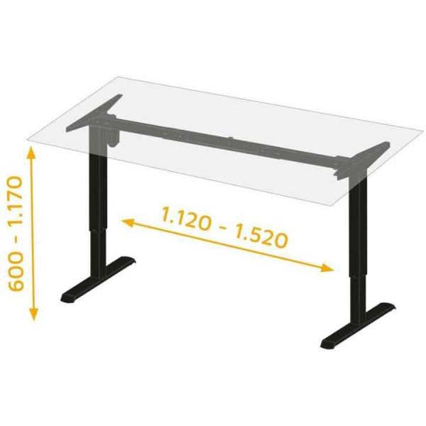 Table motorisée en acier réglable en hauteur - 424,15