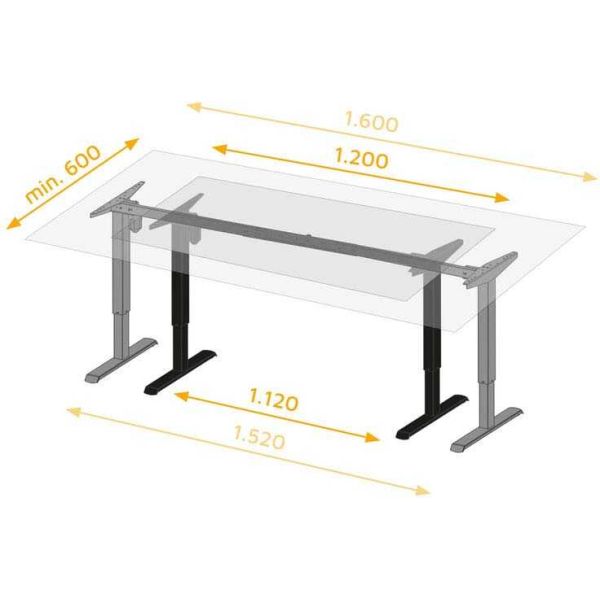 Table motorisée en acier réglable en hauteur - 5