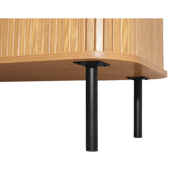 Table de nuit en bois et métal à lamelles KYOTO (Lot de 2) - 8