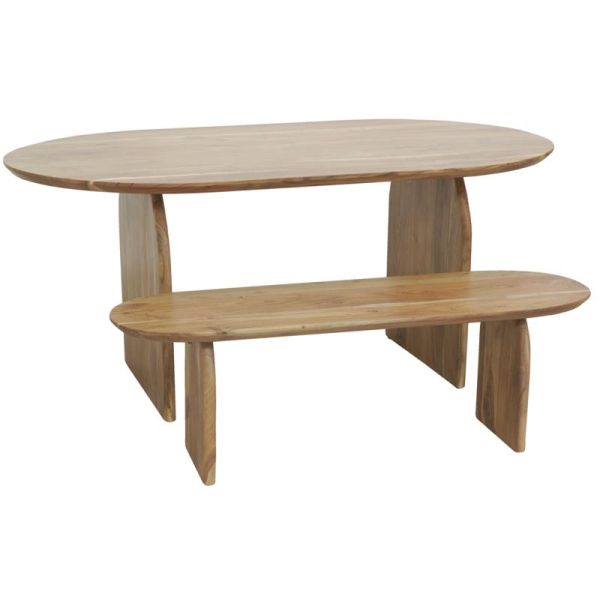 Table ovale en acacia - 5