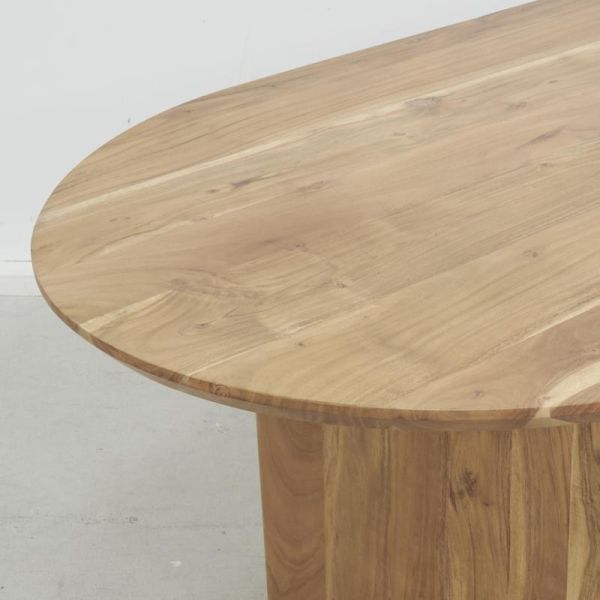 Table ovale en acacia - AUBRY GASPARD