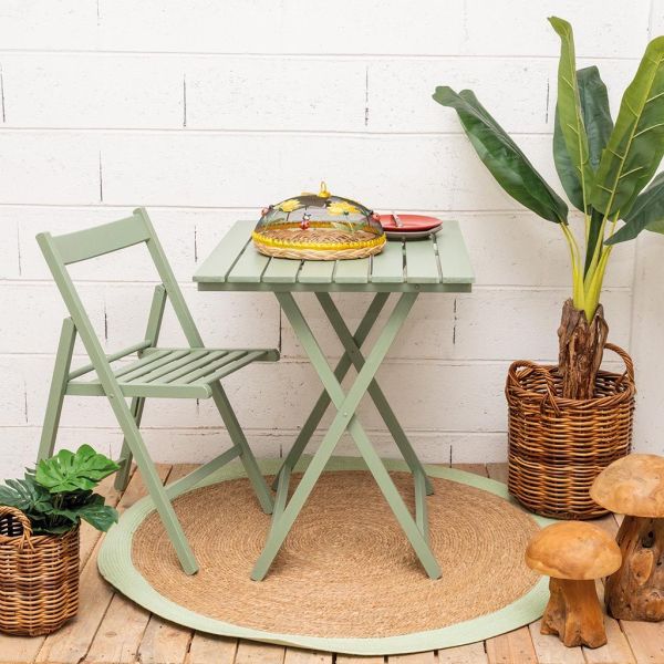 Table pliante 60x80 cm en bois Vert - Italiadoc